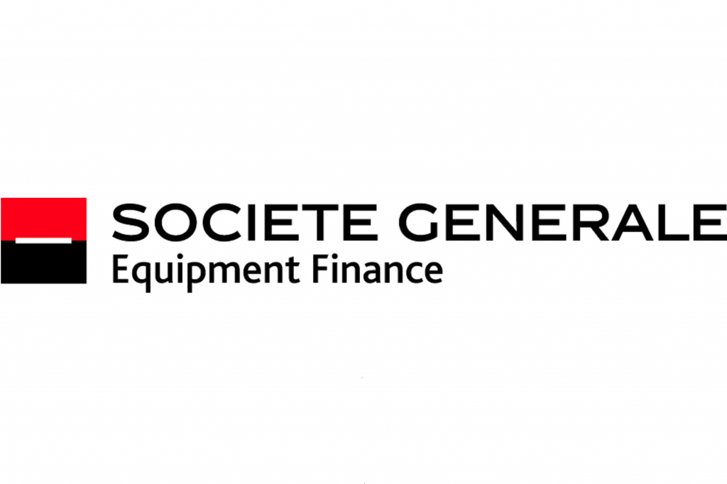 The logo for societe generale equipment finance is on a white background.