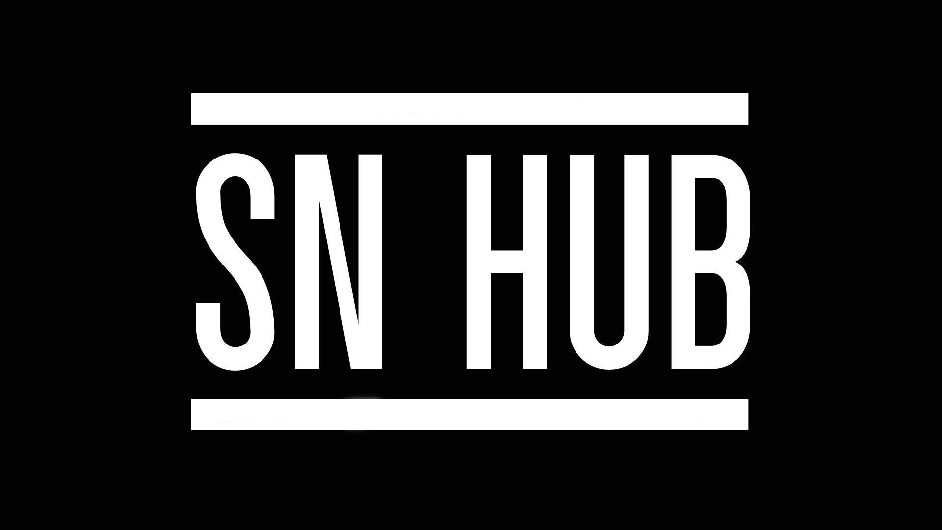 SN Hub logo on black background