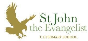 The logo for st john the evangelist ce primary school