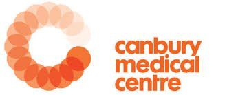 The canbury medical centre logo is orange and white