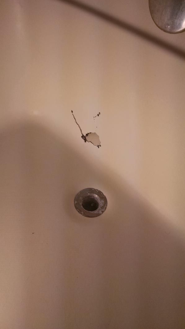 Before - Crack In Tub