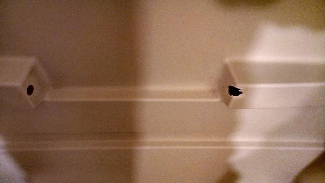 Before - Broken Fiberglass Tub