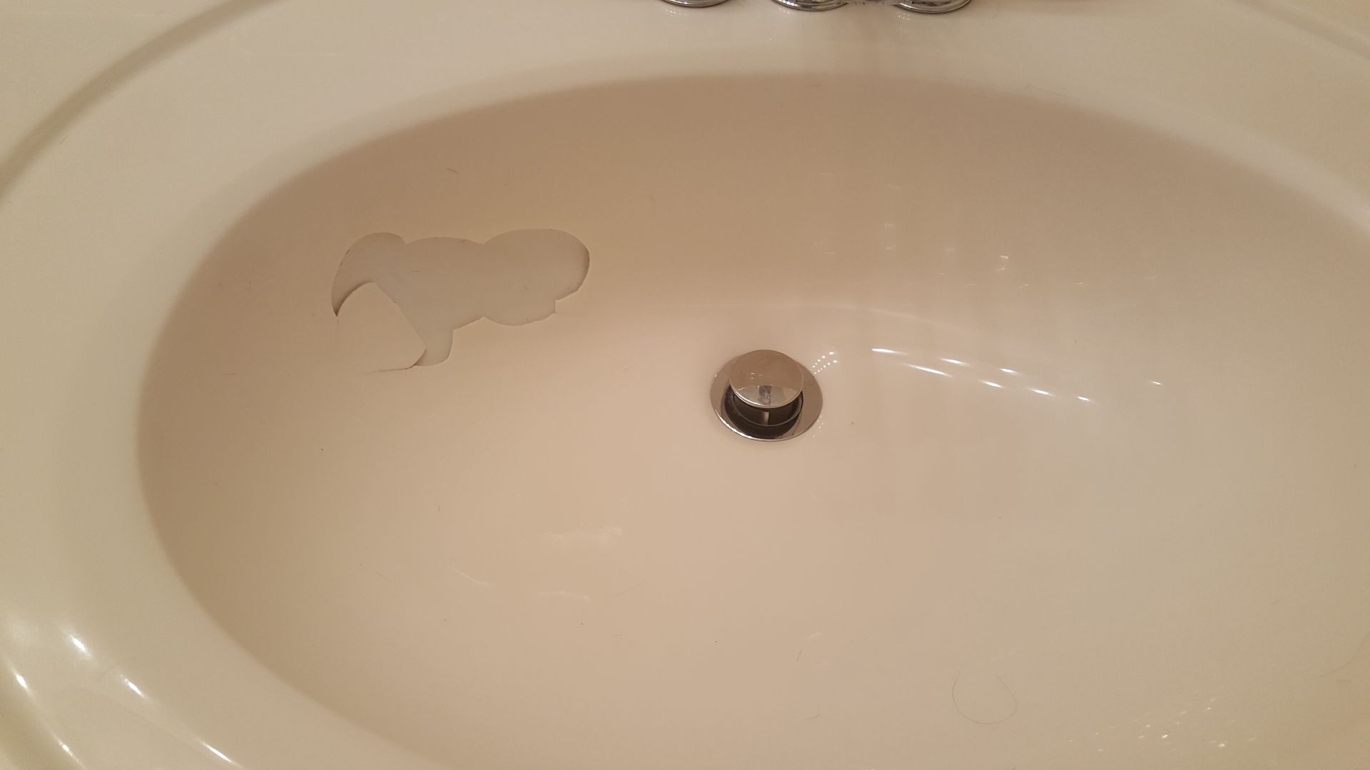 Before - Damaged Sink