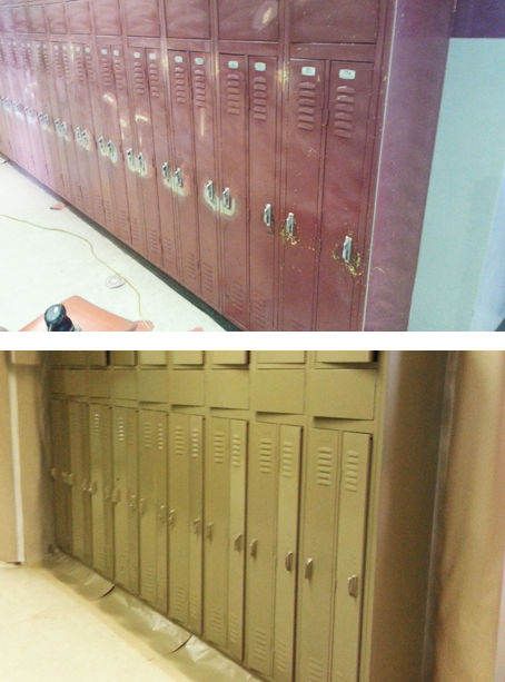 Before and After Painting of Locker