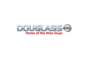 Douglass Nissan dealership logo with text 