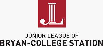 Logo of the Junior League of Bryan-College Station: white 