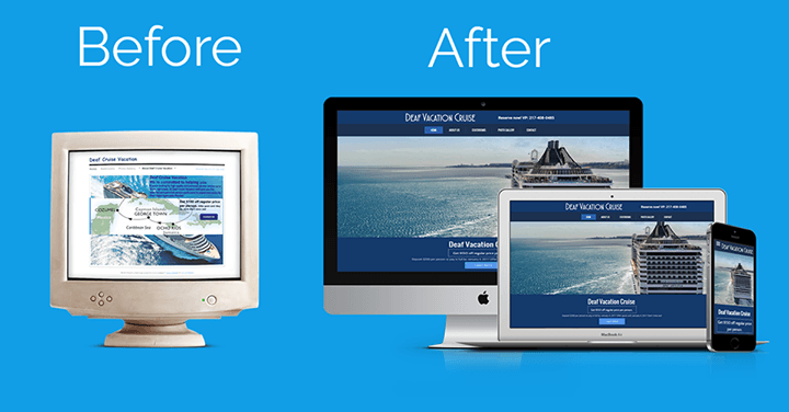 A before and after picture of a computer screen