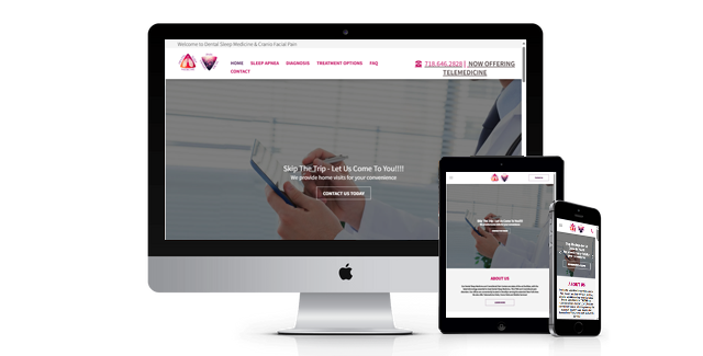 A computer monitor , tablet , and cell phone are displaying a website.