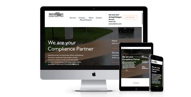 A computer , tablet , and cell phone are displaying a website.