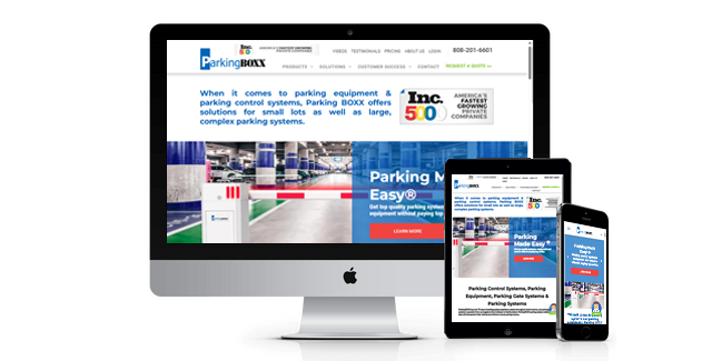 A computer monitor , tablet , and cell phone are displaying a website.