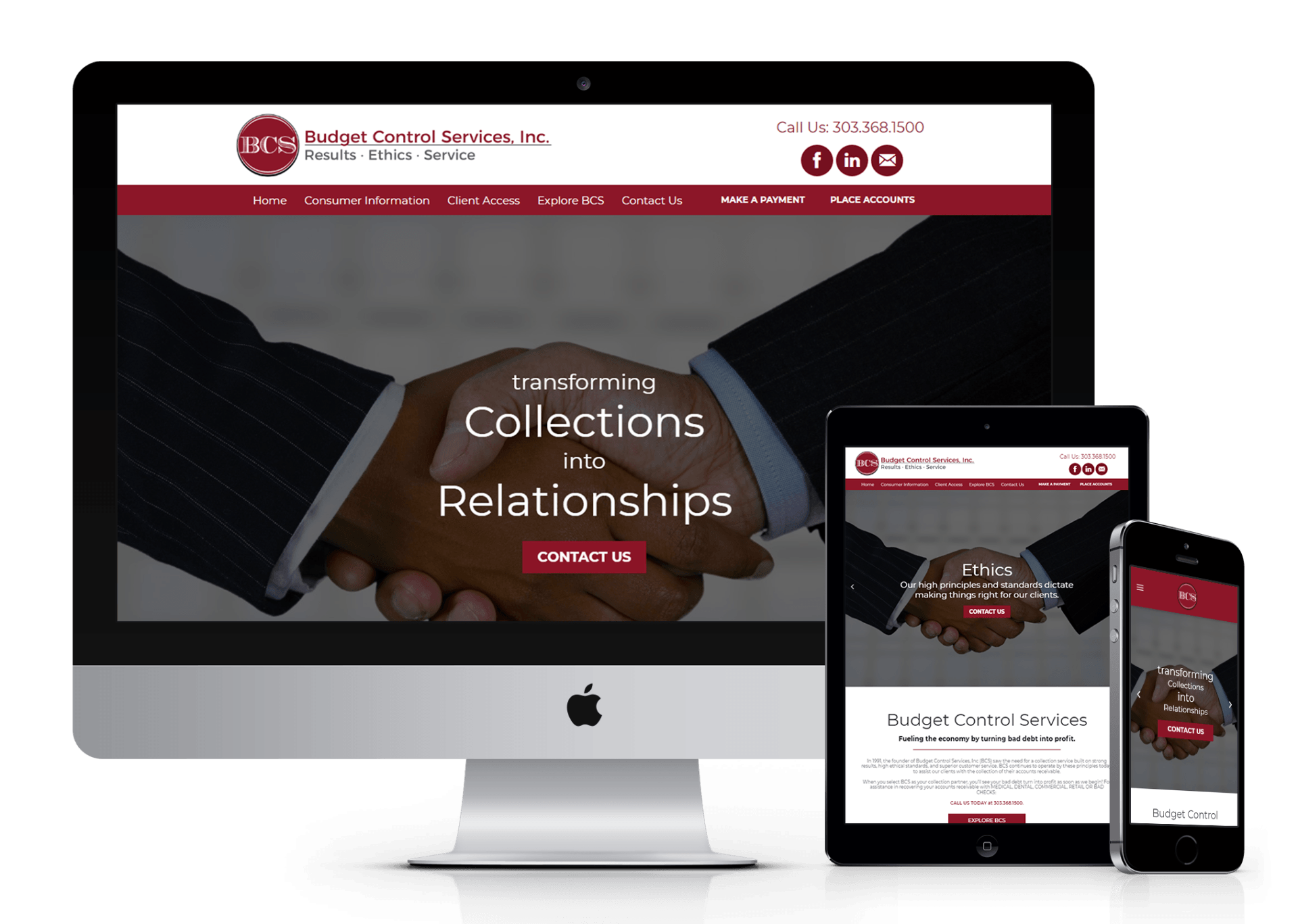 webact website design by Budget Control Services