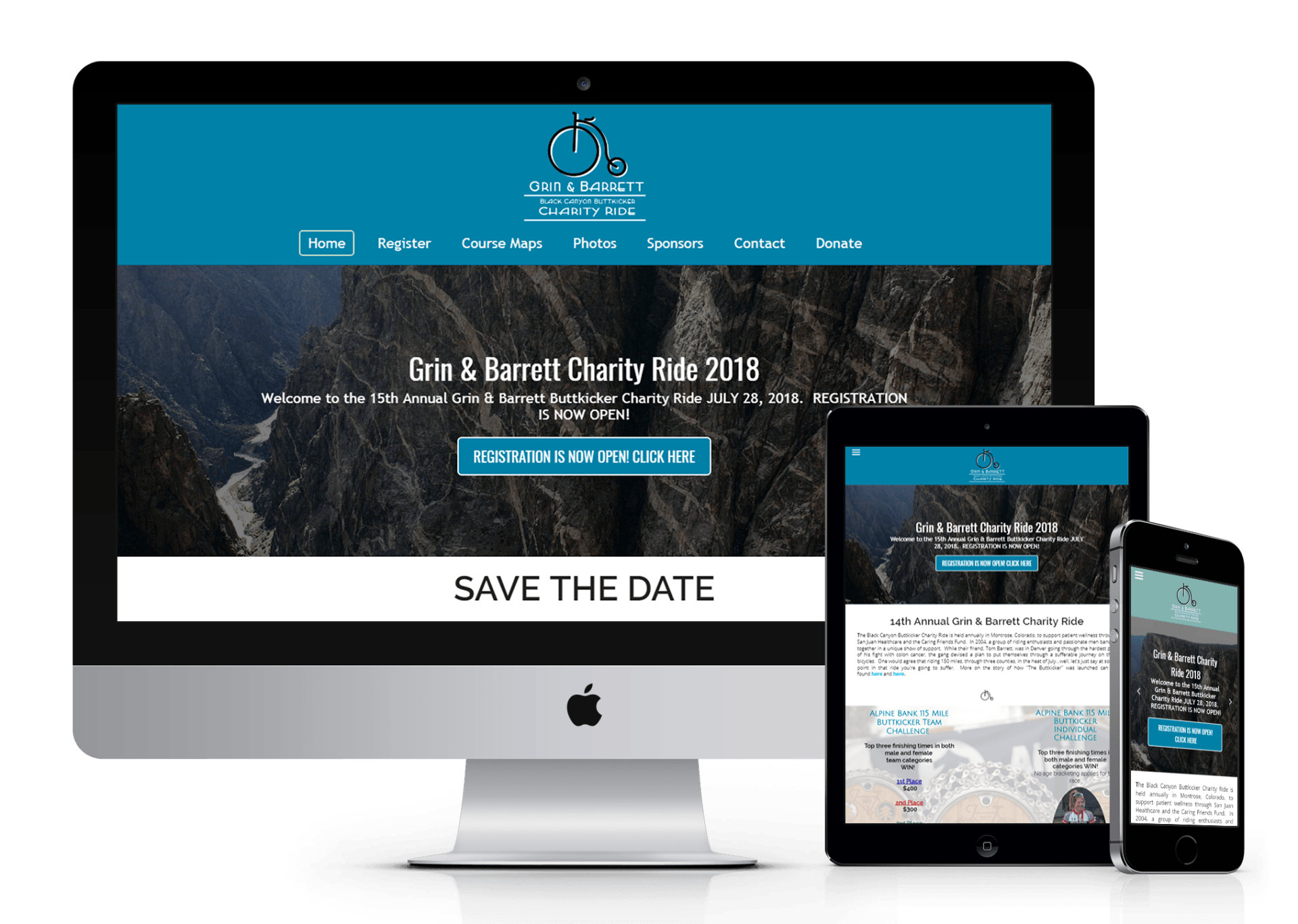 webact website design Grin & Barrett Charity Ride