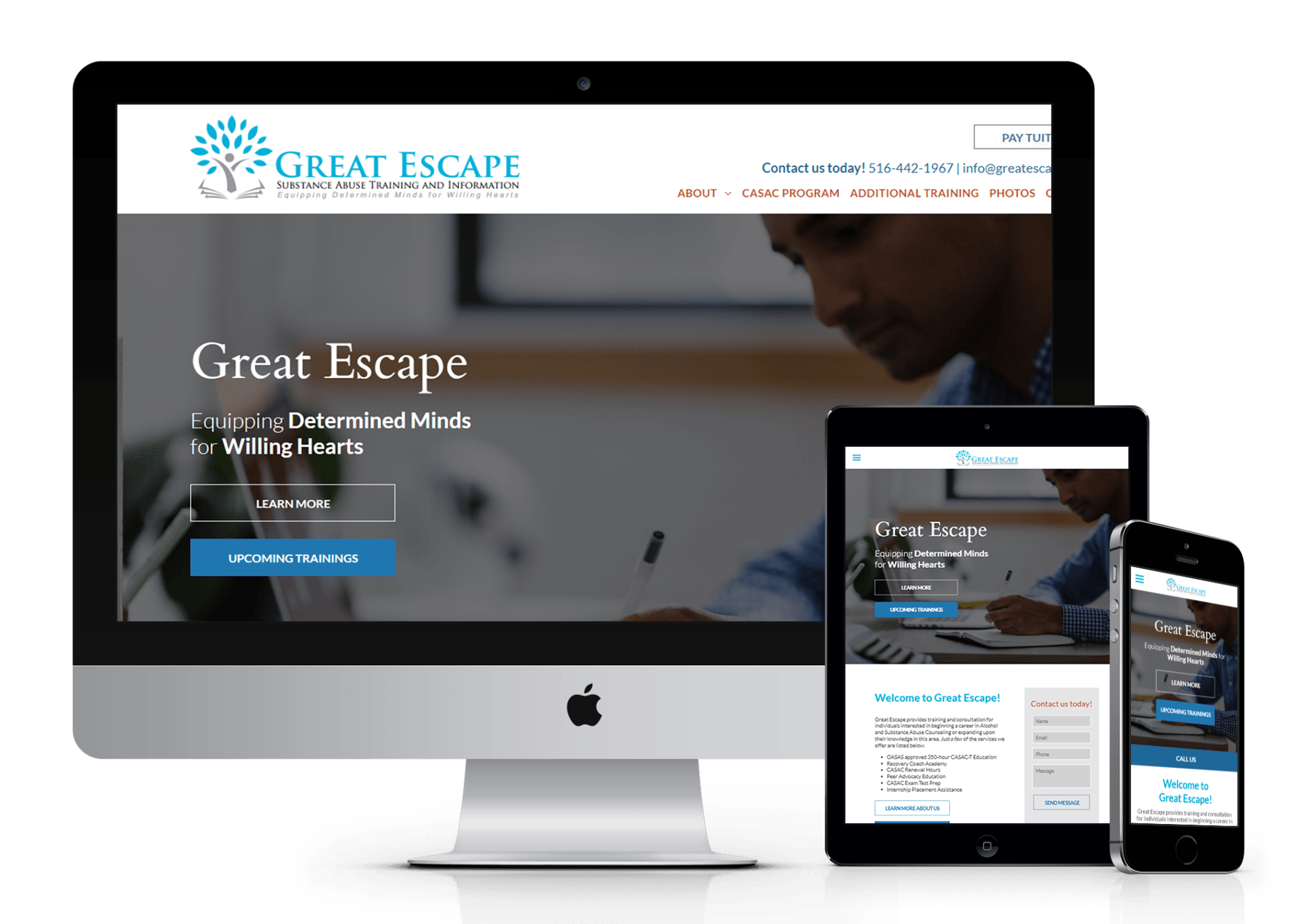 website design for great escape