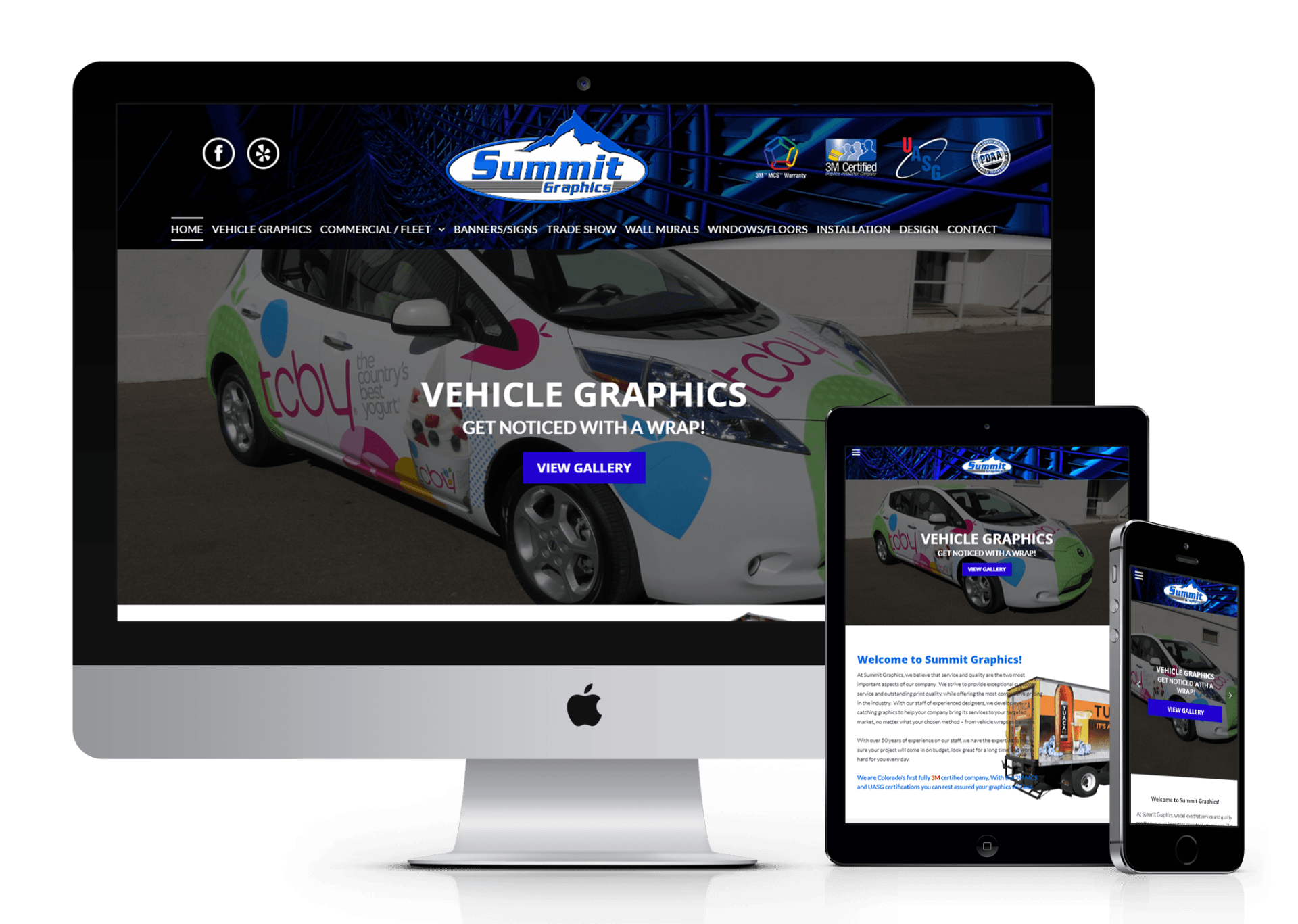 website design for summit graphics