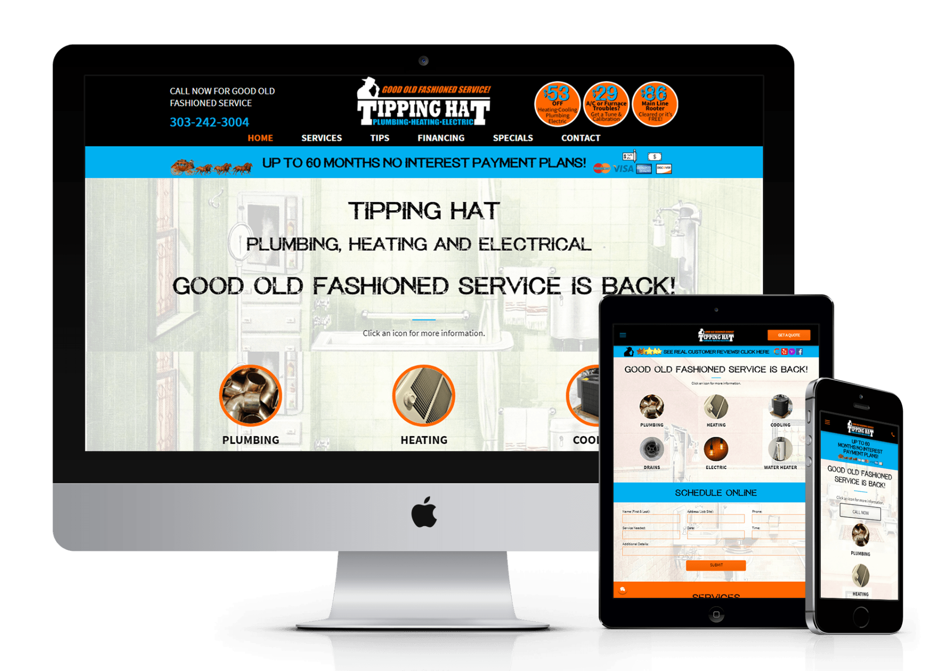 Website design for Tipping Hat by webact