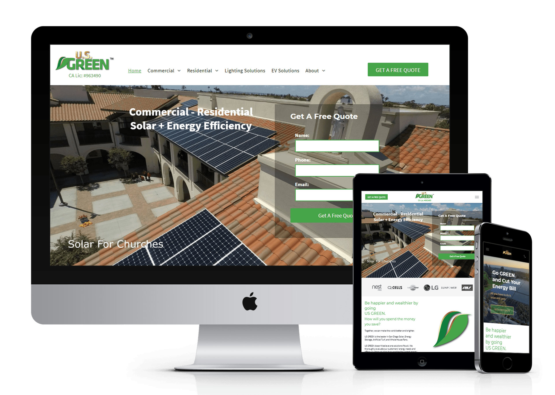 Webact website design us green