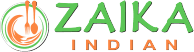 A logo for a restaurant called zaika indian