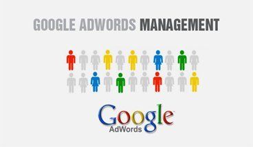 A google adwords management poster with a bunch of people