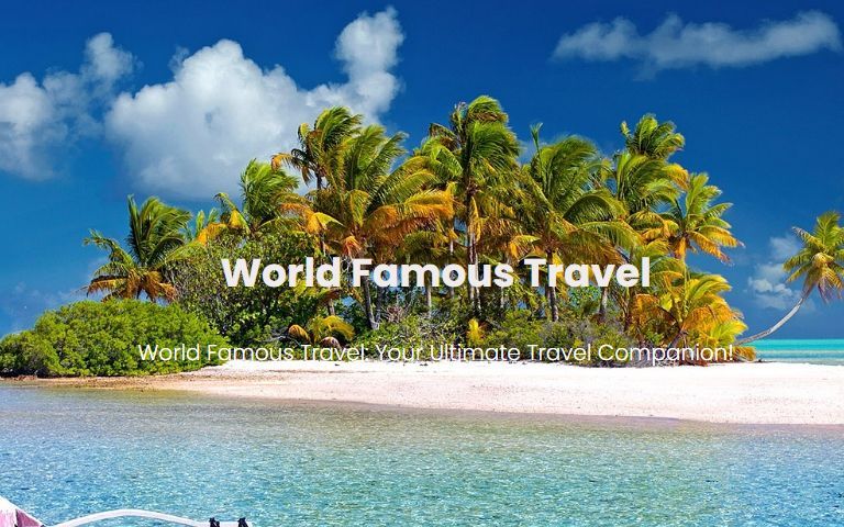 A small island with palm trees in the middle of the ocean.