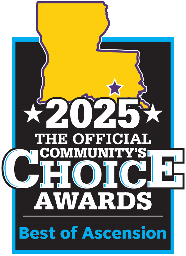 2025 Community's Choice Awards logo. Features Louisiana outline, star, and text 