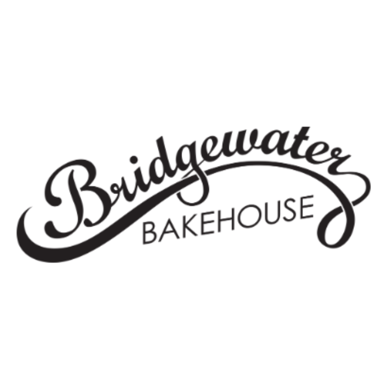 A black and white logo for bridgewater bakehouse.