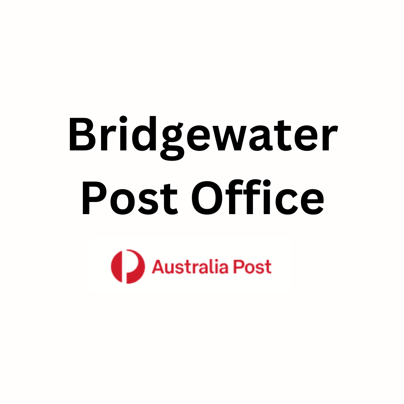 The bridgewater post office logo is on a white background.