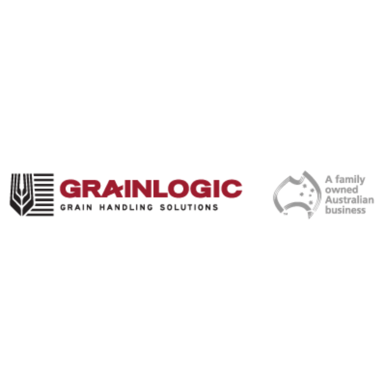 The logo for grainlogic is a family owned australian business