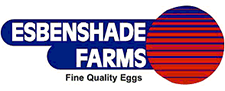 A logo for esbenshade farms fine quality eggs