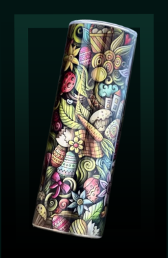 Fun Easter Pattern Premium Stainless Steel 20oz Drink Tumbler, Easter Eggstravaganza Drink Tumbler