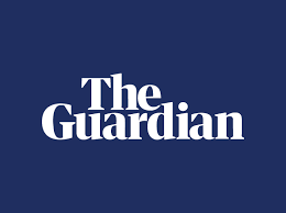 The guardian logo is on a blue background
