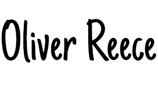 The name oliver reece is written in black on a white background.