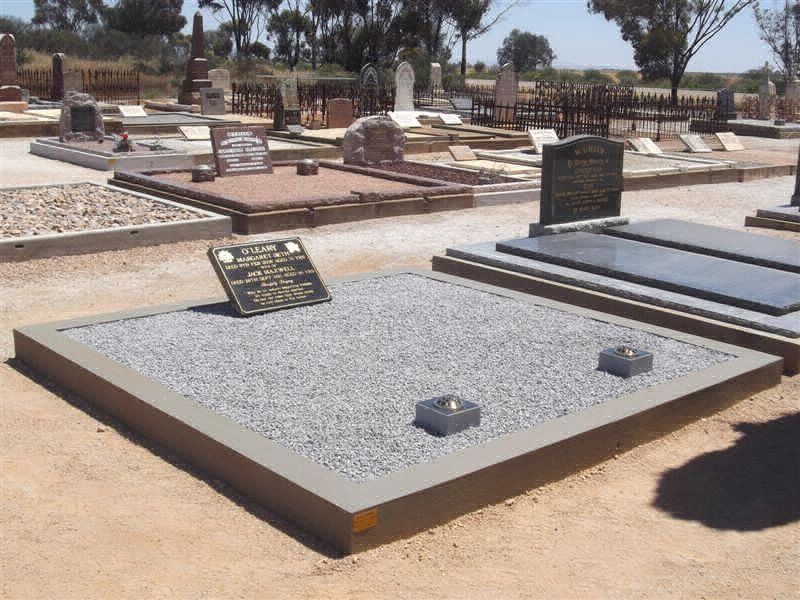 View of a grave after maintenance work