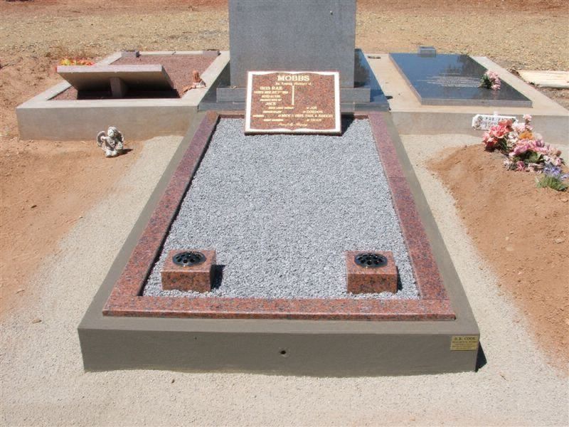 View of a grave after maintenance work