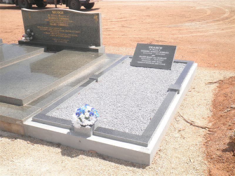 View of a grave after maintenance work