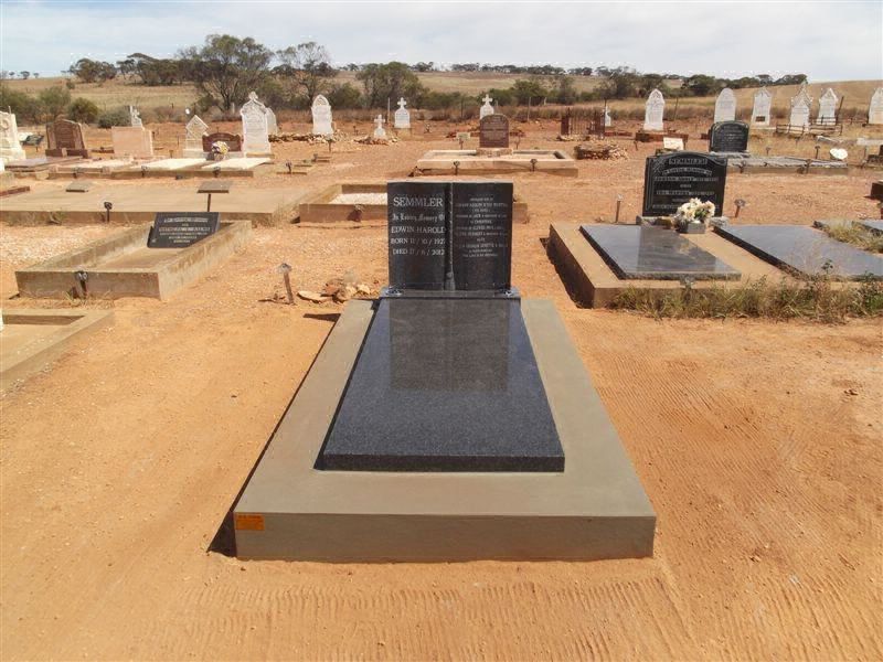 View of a grave after maintenance work