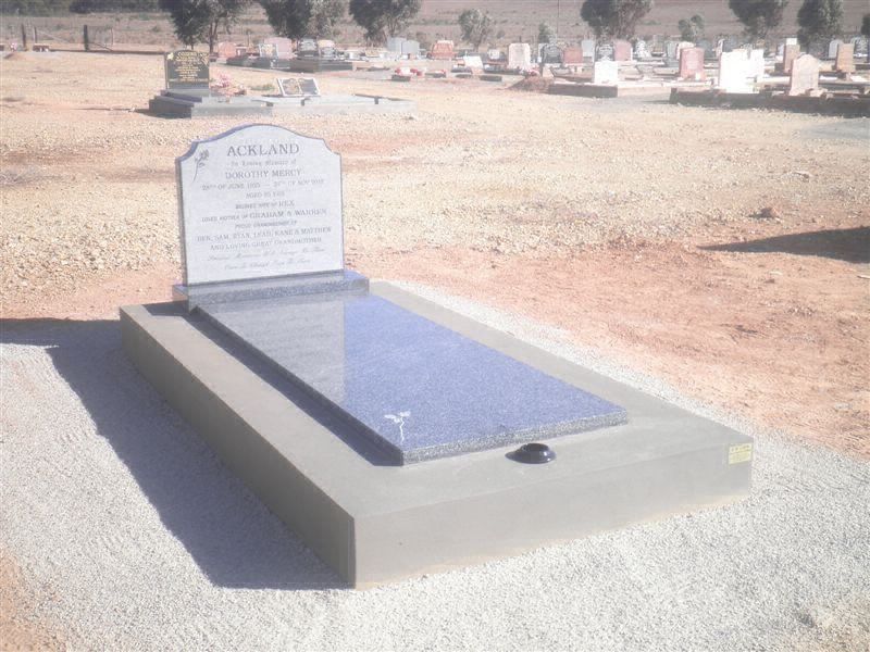 View of a grave after maintenance work