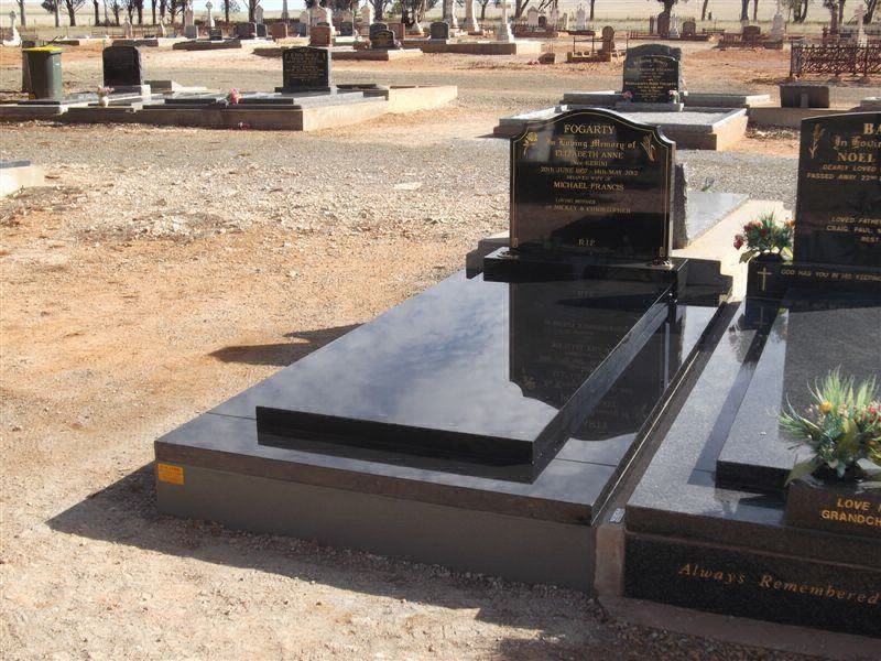 View of a grave after maintenance work