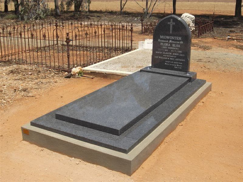 View of a grave after maintenance work