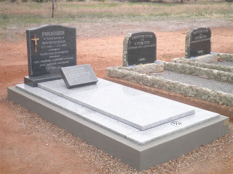 View of a grave after maintenance work
