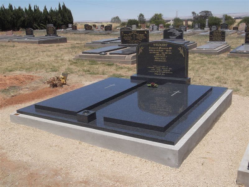 View of a grave after maintenance work