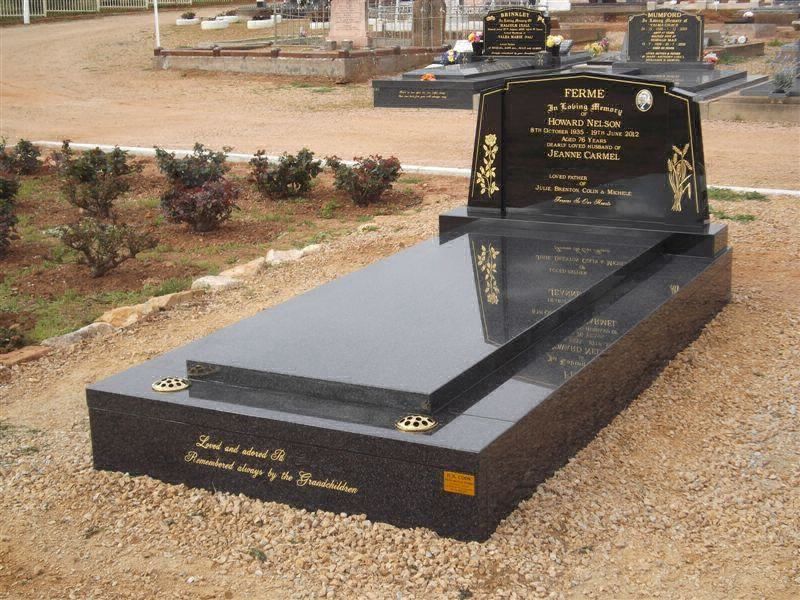 View of a grave after repair work