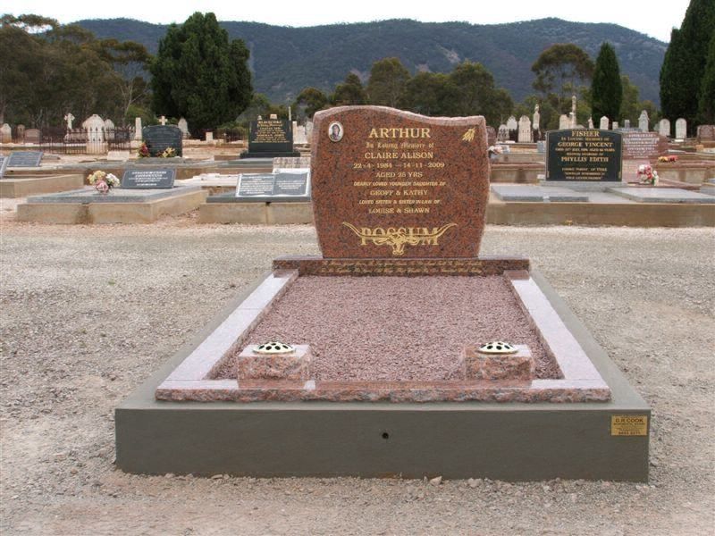 View of a grave after repair work