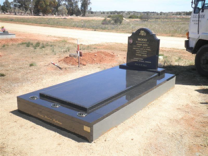 View of a grave after repair work