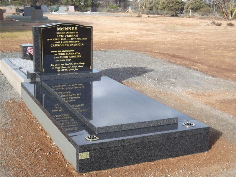 View of a grave after repair work