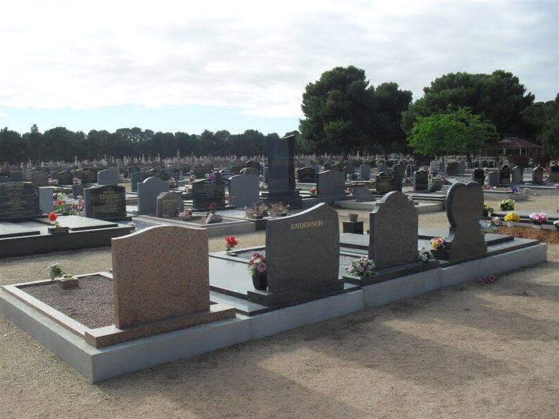 View of a grave after repair work