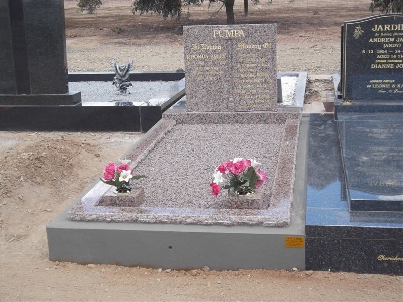 View of a grave after repair work