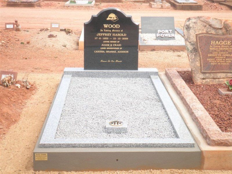 View of a grave after repair work