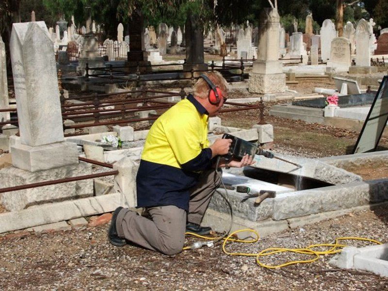 Monumental repair work in progress