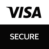 A blue visa logo on a white background