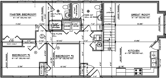 Model One: 3-Bedroom Narrow Home Plan